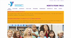 Desktop Screenshot of northpennymca.org